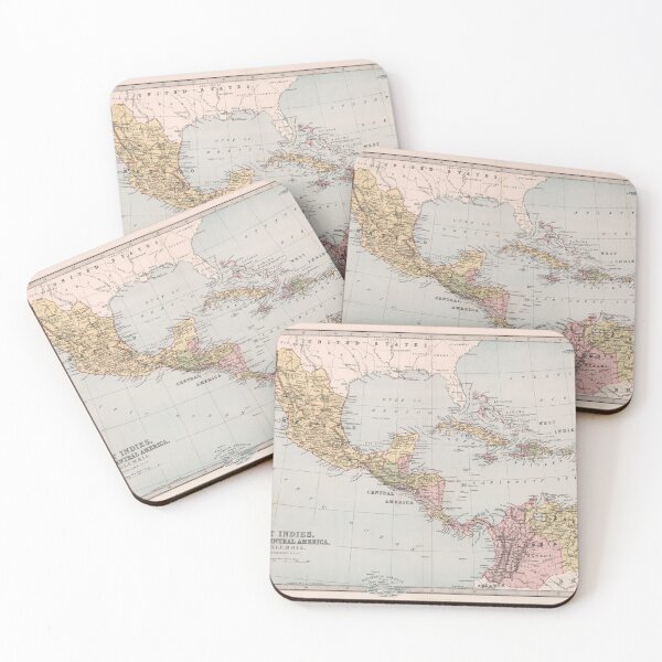 Item preview, Vintage Caribbean & Latin America Map (1871) designed and sold by BravuraMedia.