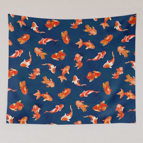 Item preview, Moody Watercolor Goldfish Pond  designed and sold by TigaTiga.