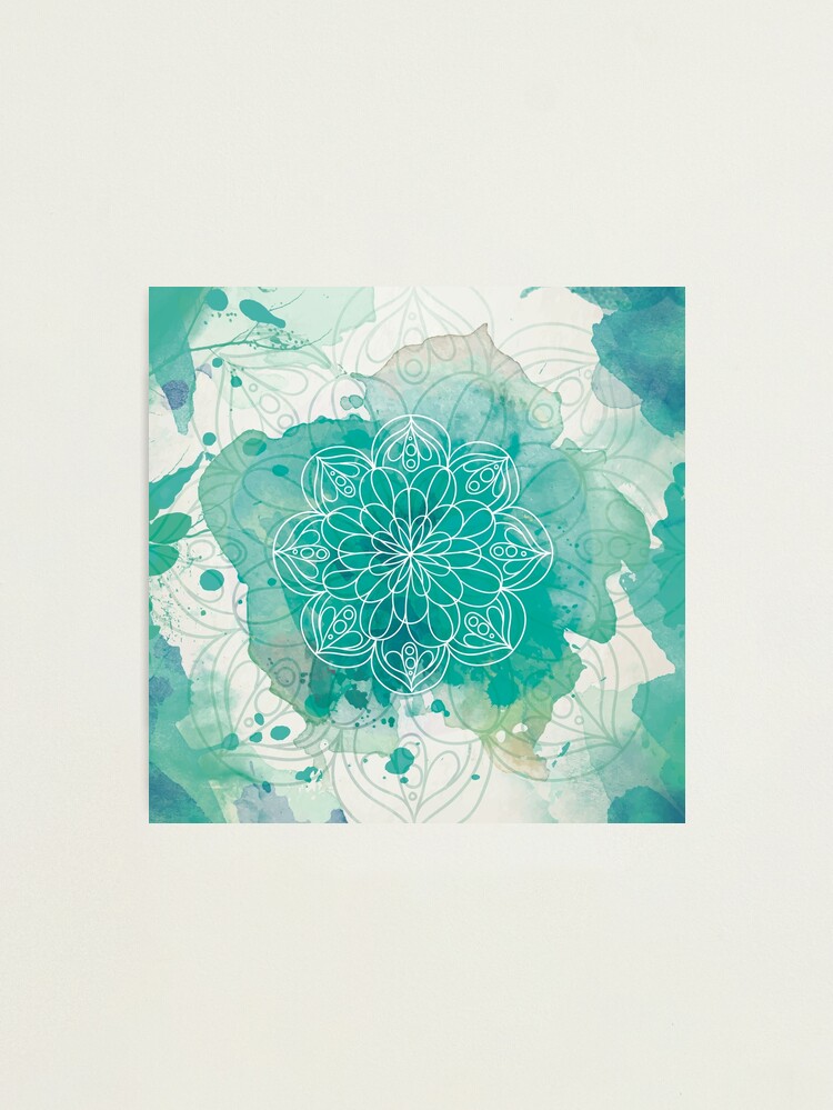 Alternate view of Green mandala Photographic Print