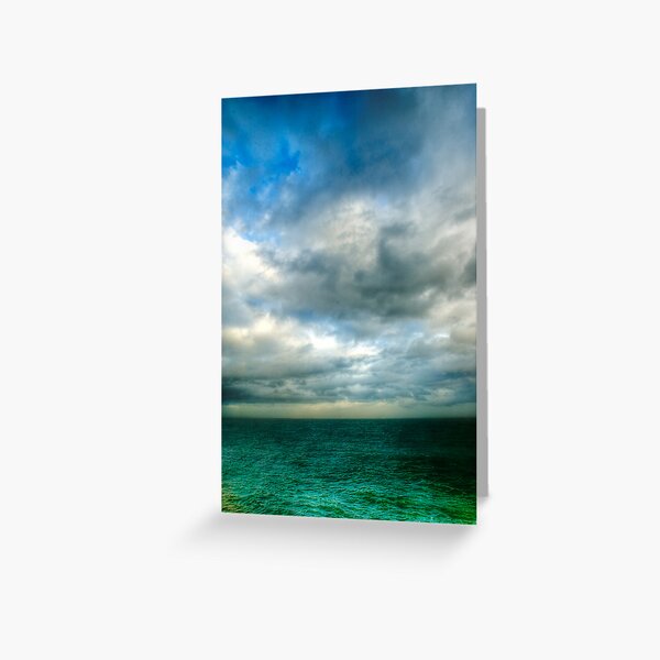Green Seas Greeting Card