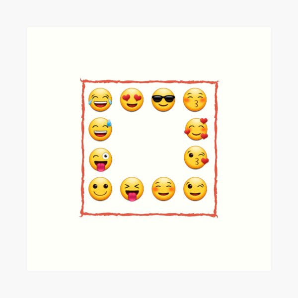 Emoji designs  Art Print