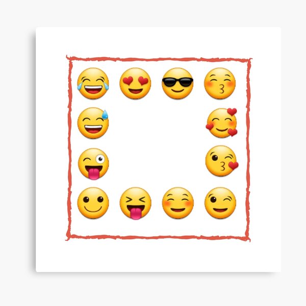 Emoji designs  Canvas Print