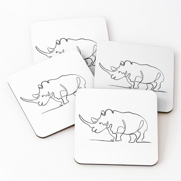Item preview, Rhinoceros one line in black designed and sold by SibMa.