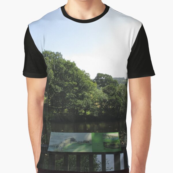 Merch #93 -- Chesters Bridge Board - Distant Shot (Hadrian's Wall) Graphic T-Shirt