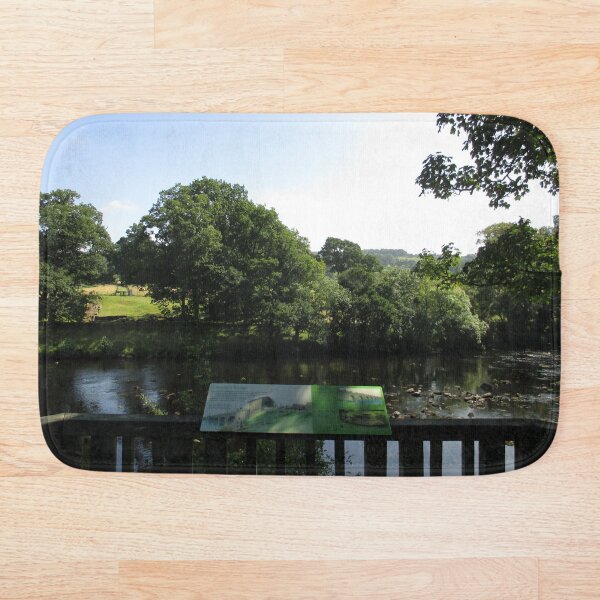 Merch #93 -- Chesters Bridge Board - Distant Shot (Hadrian's Wall) Bath Mat