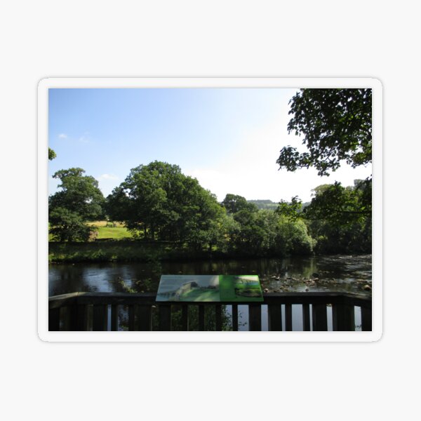 Merch #93 -- Chesters Bridge Board - Distant Shot (Hadrian's Wall) Transparent Sticker