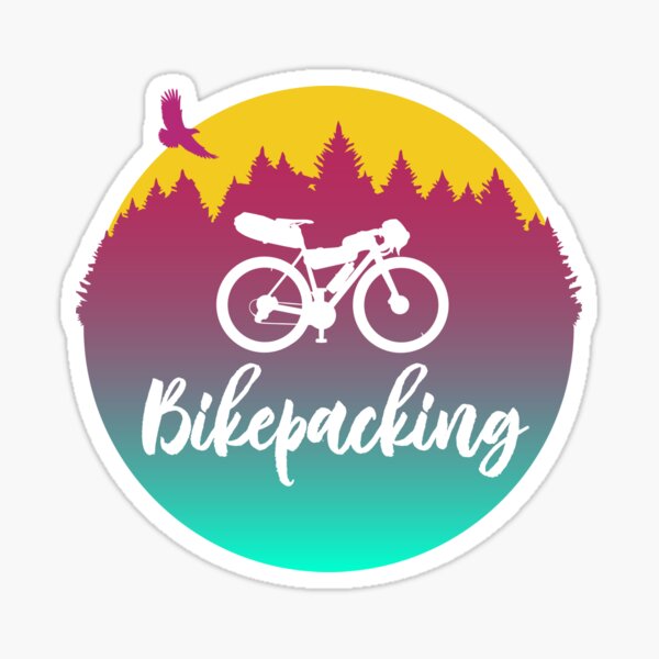 Bikepacking - Adventure Cycling Circular Artwork Sticker