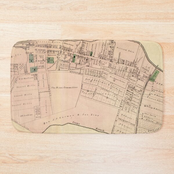 Item preview, Vintage Laurel MD Map (1879) designed and sold by BravuraMedia.