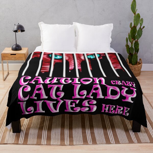Item preview, Caution Crazy Cat Lady Lives Here Pink Color designed and sold by vineeth.