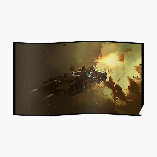 Raumschiff von EVE Online Fan Art Poster