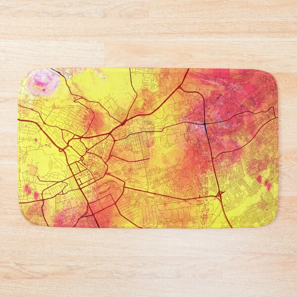 Item preview, Nairobi Kenya Watercolor Street Map Magma Eruption designed and sold by IvonDesign.