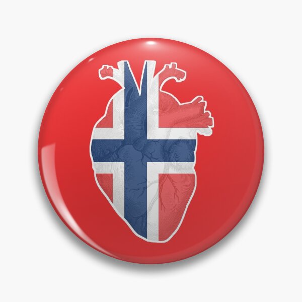 Item preview, Heart beating for Norway, Norges flagg, Noregs flagg designed and sold by Kinisis.