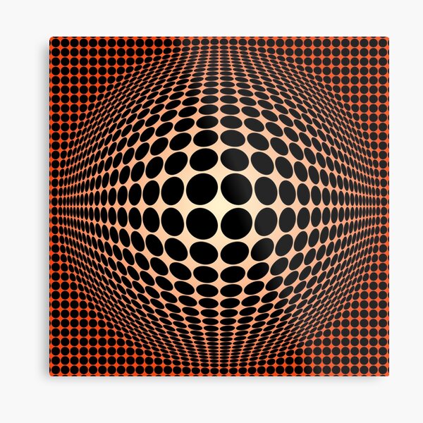 Victor Vasarely Homage 133 Metal Print