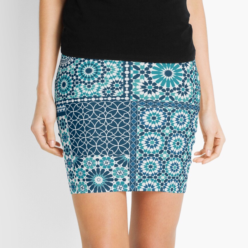 Moroccan tiles 1 Mini Skirt