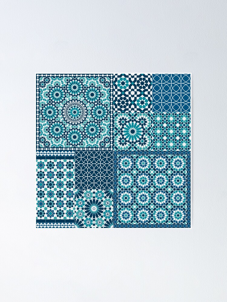 Alternate view of Moroccan tiles 1 Poster