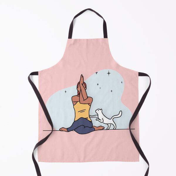 Item preview, YOGA PRACTICE WITH CAT Auspicious pose designed and sold by Trio's Stuff.