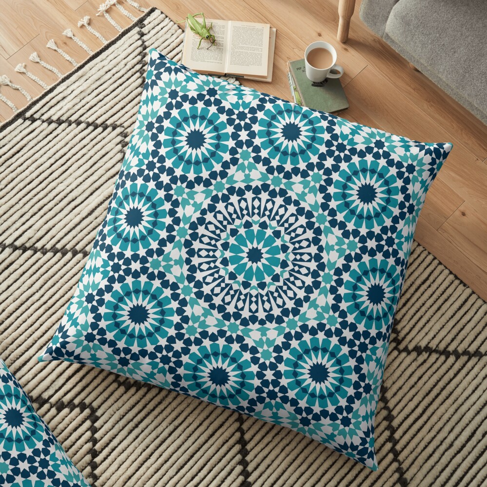 Moroccan tiles 2 Floor Pillow