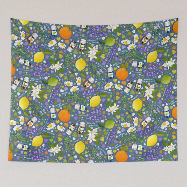 Item preview, Essential Oils Love on blue designed and sold by micklyn.