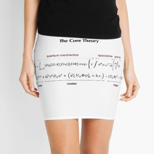 The Core Theory: Quantum Mechanics, Spacetime, Gravity, Other Forces, Matter, Higgs Mini Skirt