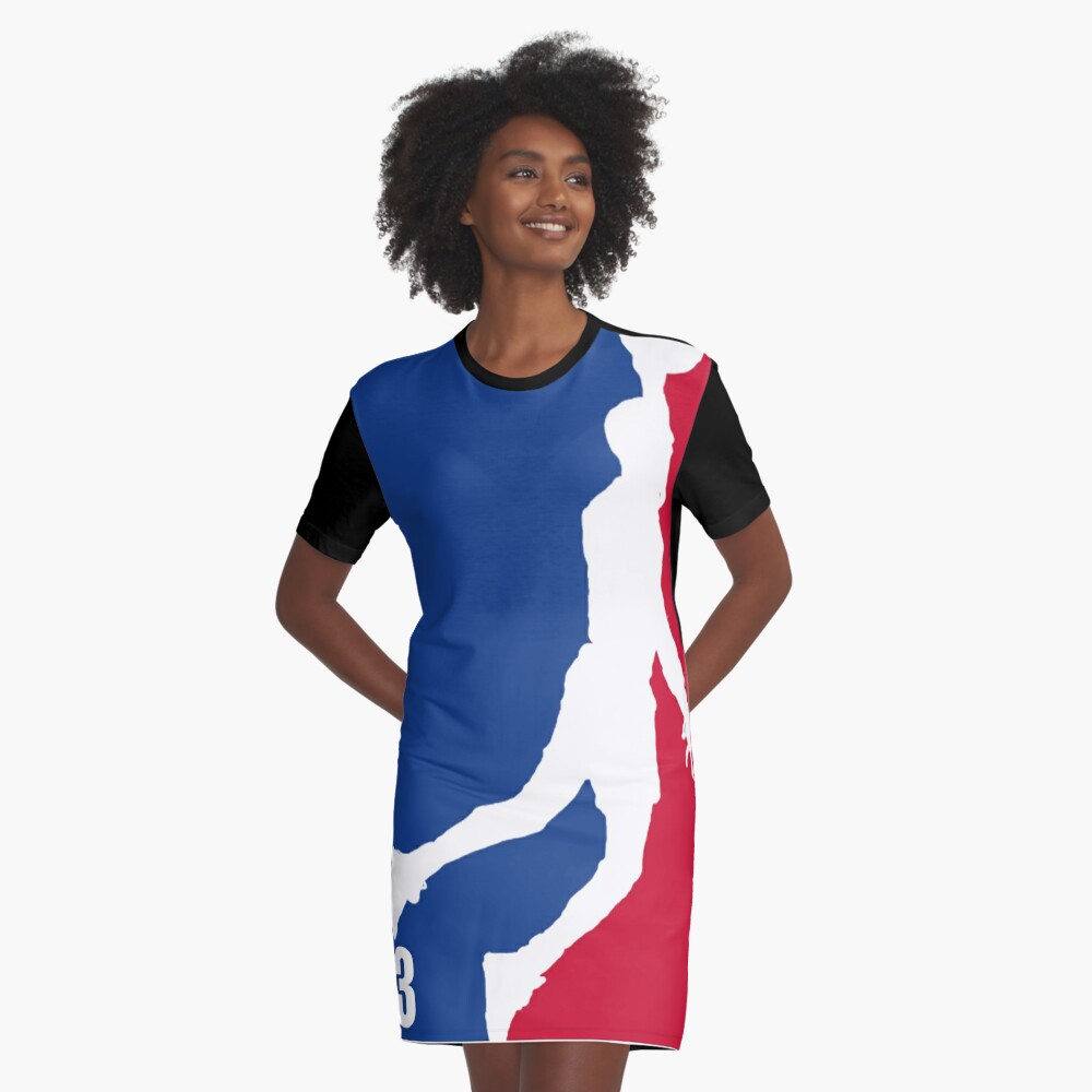 Chicago Bulls Split Jersey Dress: #23 Black/Red - Dresses