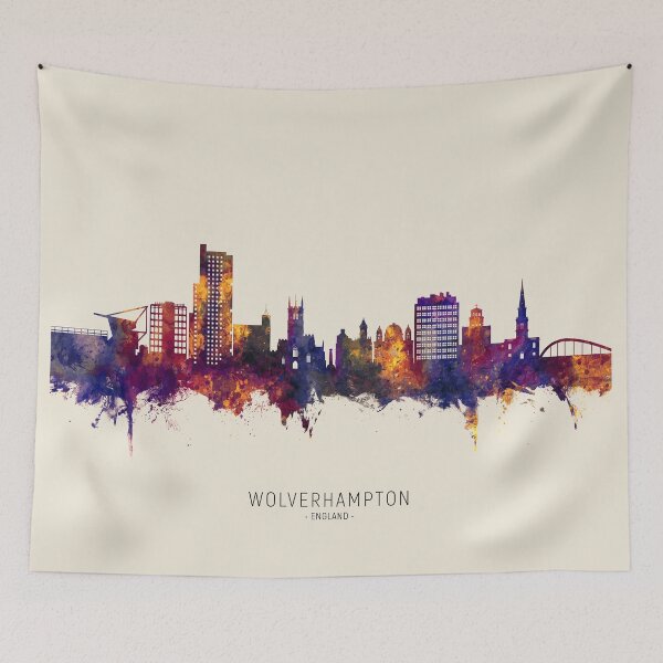 Item preview, Wolverhampton England Skyline designed and sold by ArtPrints.