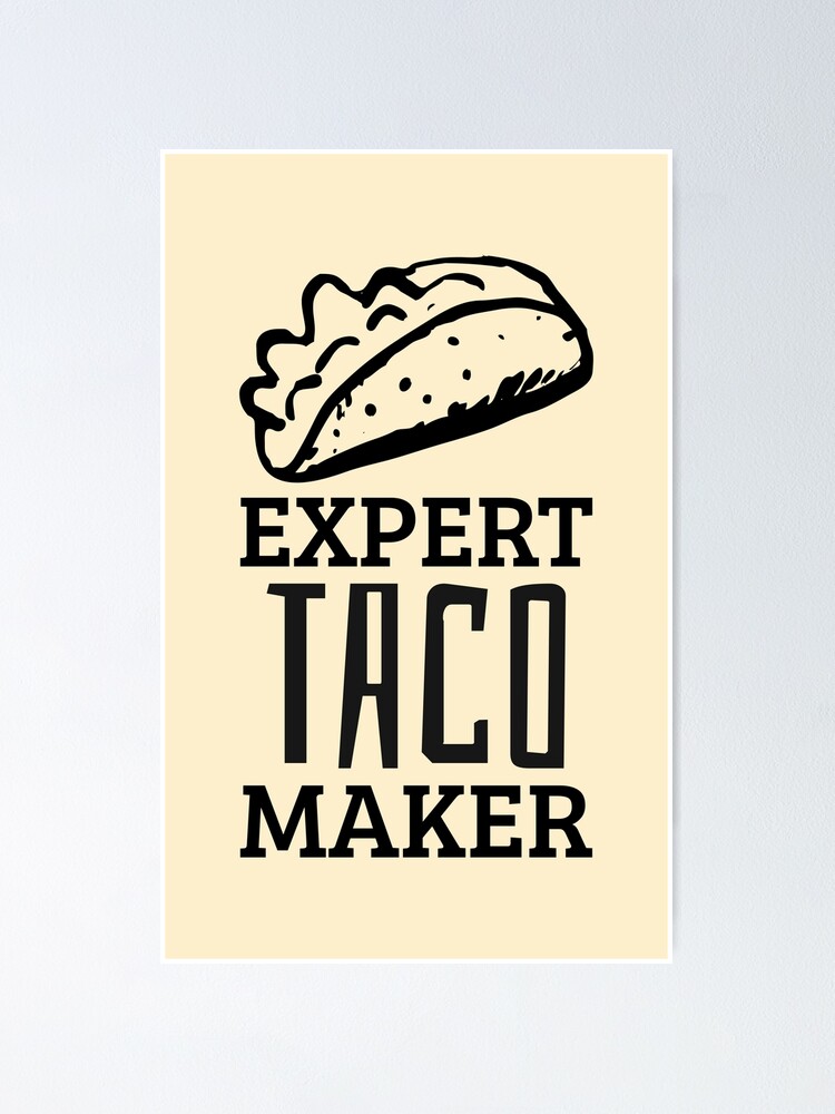 Expert Taco Maker Home Chef Funny Cartoon Meme Apron for Sale by javes93