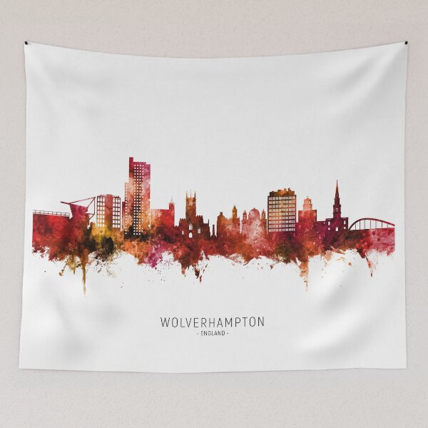 Item preview, Wolverhampton England Skyline designed and sold by ArtPrints.