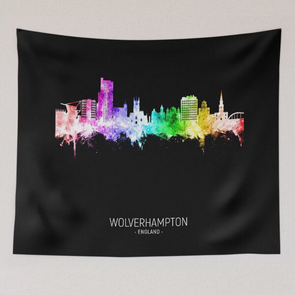 Item preview, Wolverhampton England Skyline designed and sold by ArtPrints.
