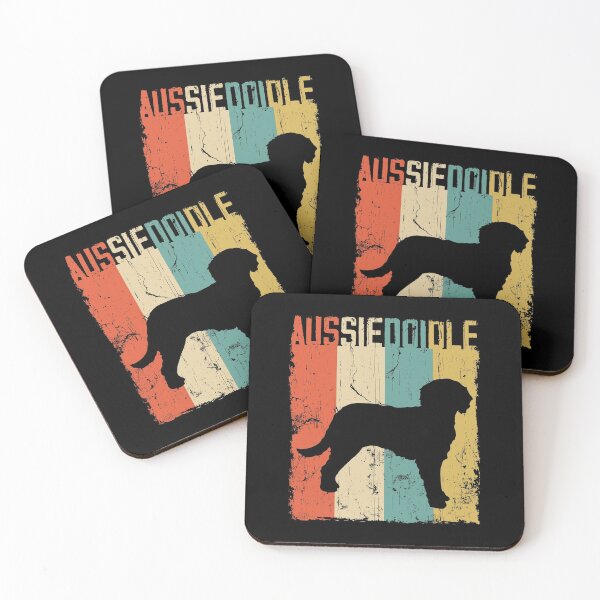 Item preview, aussiedoodle Vintage Retro Classis Dog Lover Gift designed and sold by rafaeltto.