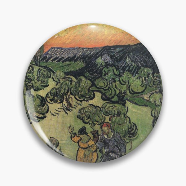 Item preview, Vincent Van Gogh - Landscape with Couple Walking and Crescent Moon designed and sold by vakashop.