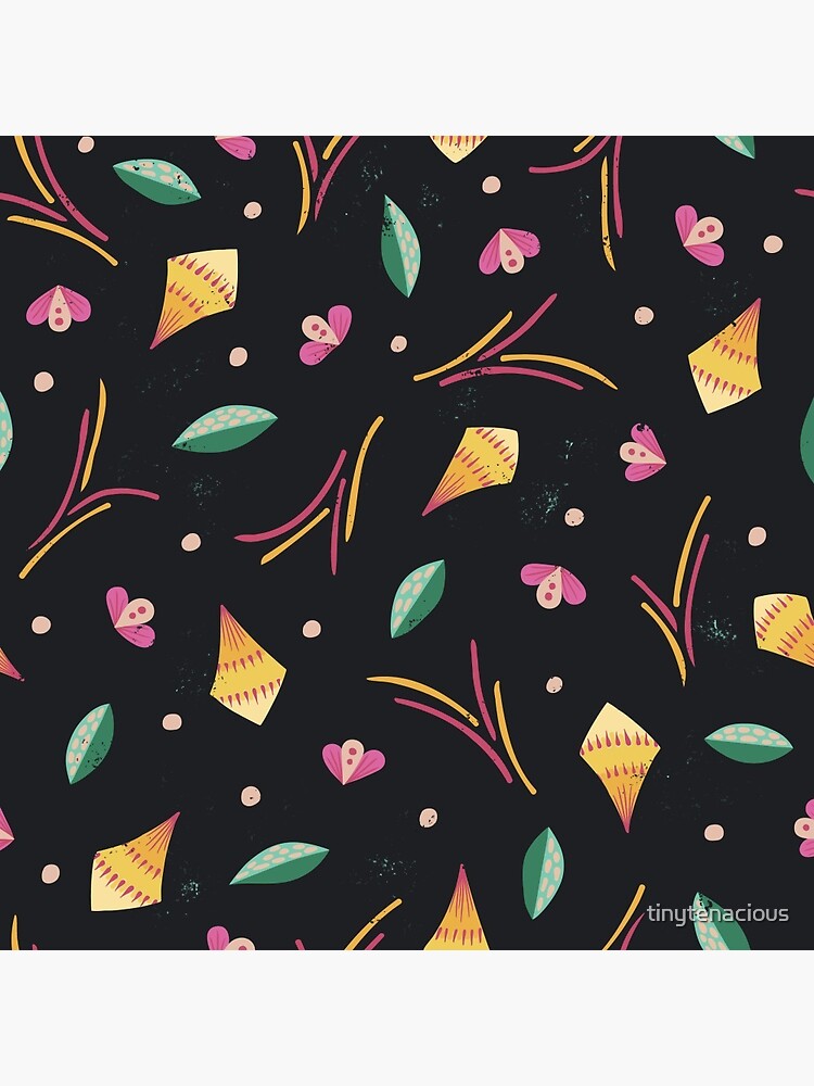 Thumbnail 3 of 3, Pin, Vibrant Folk Art Floral Pattern designed and sold by tinytenacious.