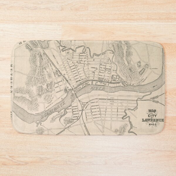 Item preview, Vintage Lawrence MA Map (1859) designed and sold by BravuraMedia.