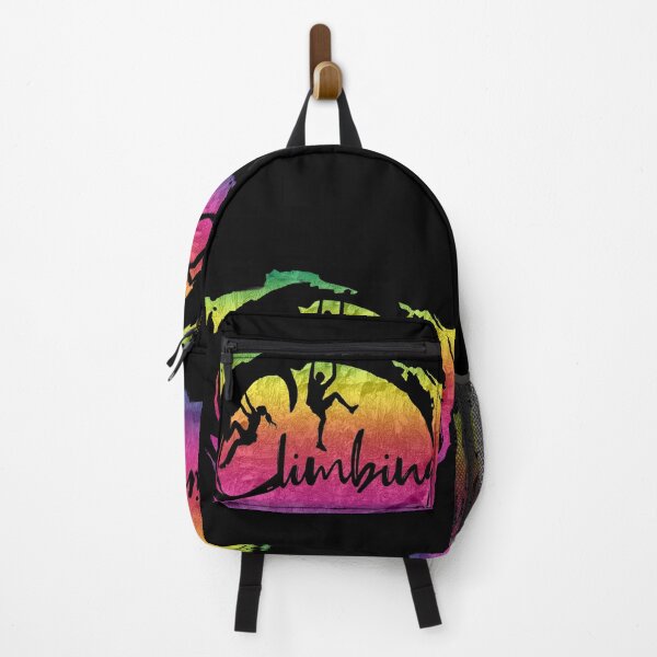 Item preview, Climbing lettering rainbow sunset - bouldering designed and sold by MadandMean.