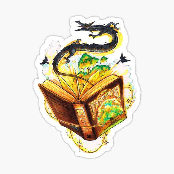 Magical Fantasy Book Sticker