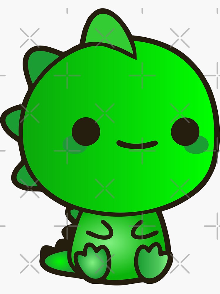 Happy Dinosaur Sticker by stickysterscom