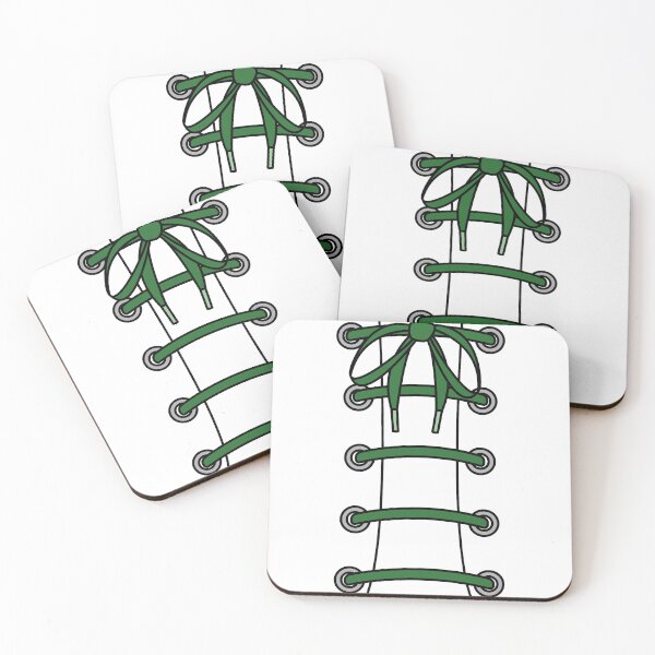Item preview, Green Laced Up Laces with Silver Eyelets designed and sold by forfun-art.