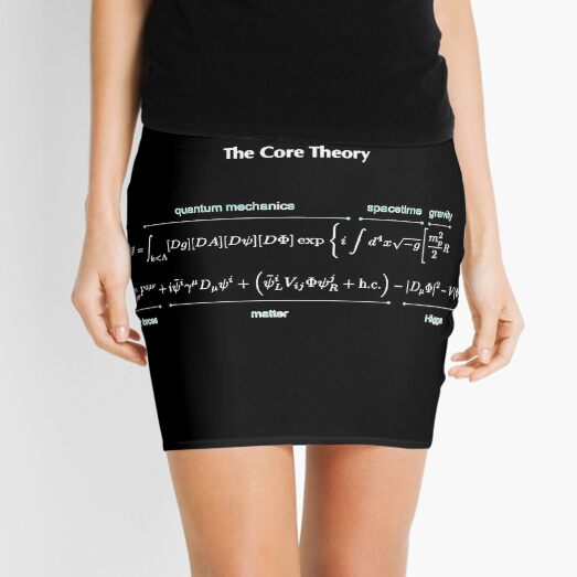 The Core Theory: Quantum Mechanics, Spacetime, Gravity, Other Forces, Matter, Higgs Mini Skirt