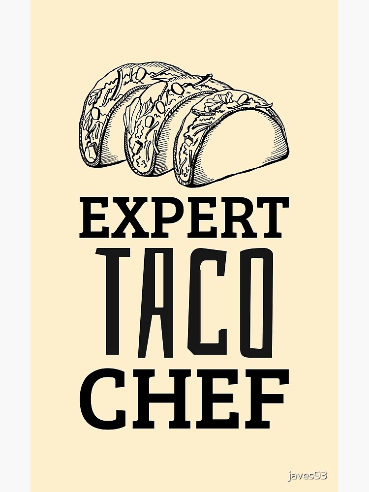 Expert Taco Maker Home Chef Funny Cartoon Meme Apron for Sale by javes93