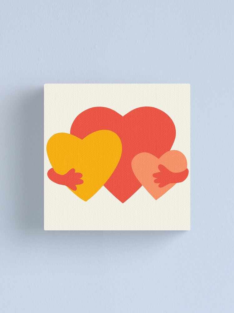 Alternate view of HUGGING HEARTS Canvas Print