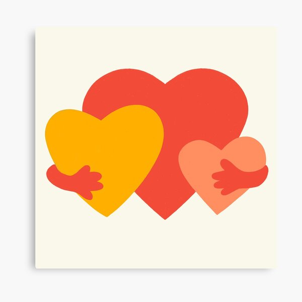 HUGGING HEARTS Canvas Print