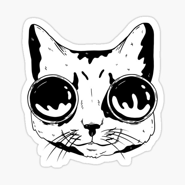 Item preview, Cat with welding goggles designed and sold by DerSenat.