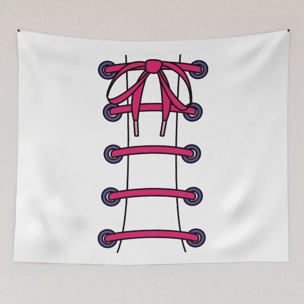 Item preview, Pink Laced Up Laces with Purple Eyelets designed and sold by forfun-art.