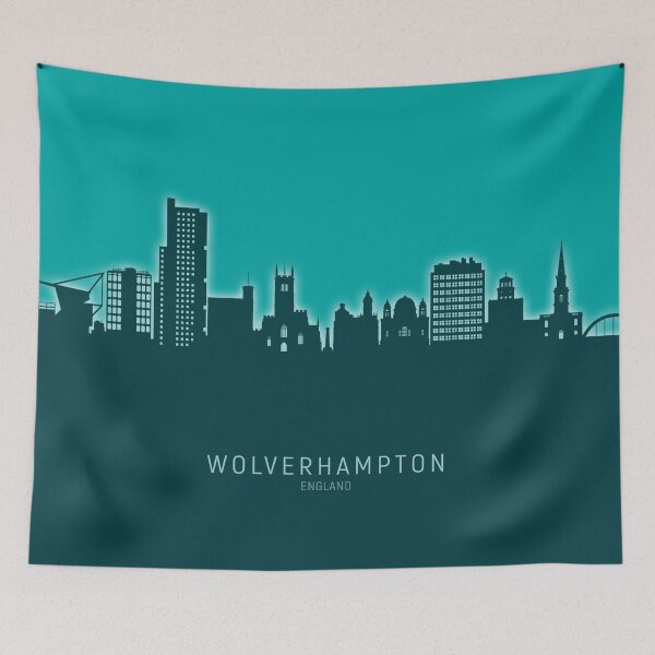 Item preview, Wolverhampton England Skyline designed and sold by ArtPrints.