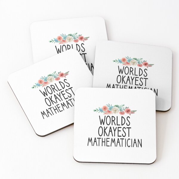 Item preview, worlds okayest mathematician / Math Gifts Mathematician / Math Teacher/ Math Teacher Gift for Math Student :/ funny Math / floral style idea design designed and sold by Chamssou.