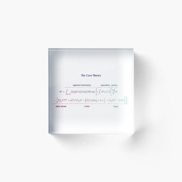 The Core Theory: Quantum Mechanics, Spacetime, Gravity, Other Forces, Matter, Higgs Acrylic Block
