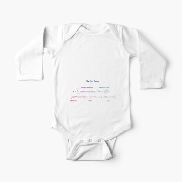 The Core Theory: Quantum Mechanics, Spacetime, Gravity, Other Forces, Matter, Higgs Long Sleeve Baby One-Piece