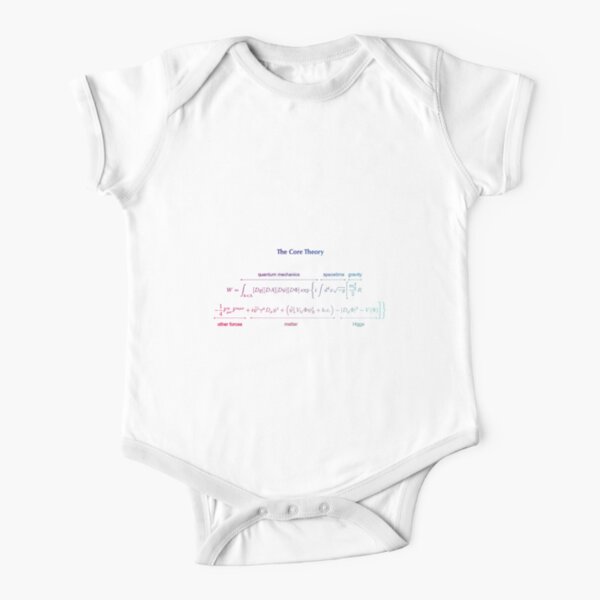 The Core Theory: Quantum Mechanics, Spacetime, Gravity, Other Forces, Matter, Higgs Short Sleeve Baby One-Piece