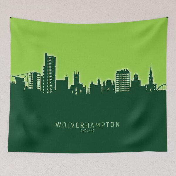Item preview, Wolverhampton England Skyline designed and sold by ArtPrints.
