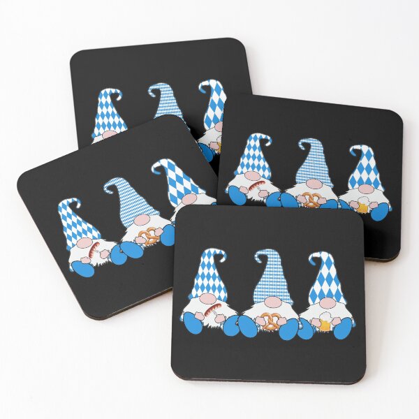 Item preview, 3 Octoberfest Gnomes Bavarian Flag German Gnomes designed and sold by funnytshirtemp.