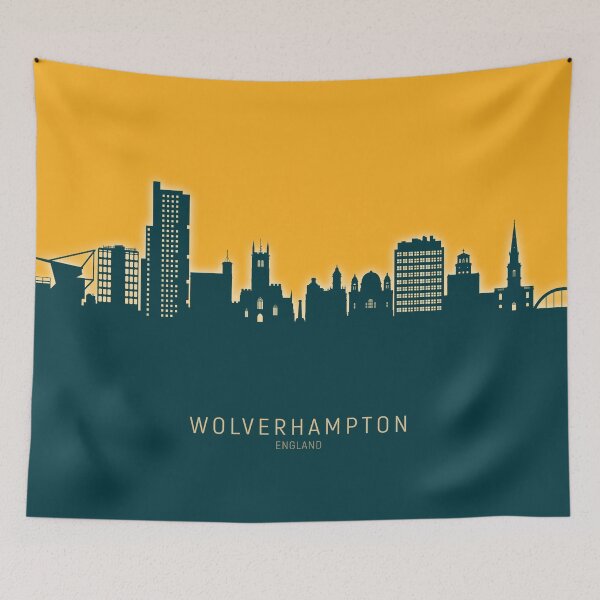 Item preview, Wolverhampton England Skyline designed and sold by ArtPrints.
